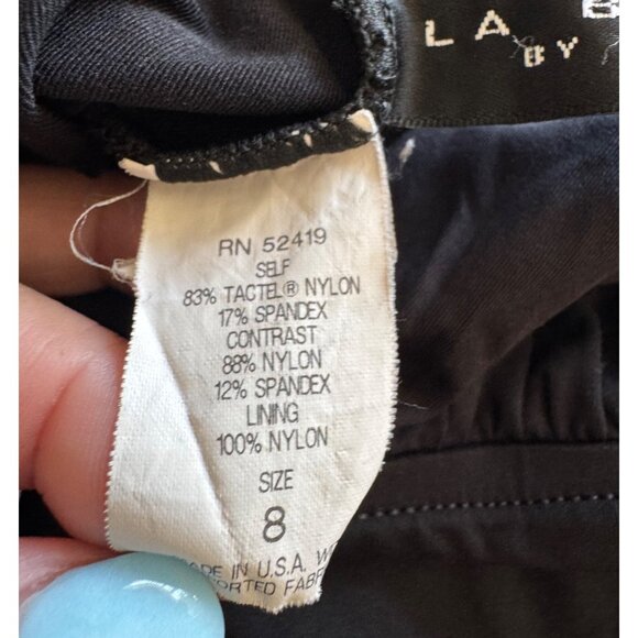 La Blanca One-Piece Swimsuit Ruched Waist Deep V-Neckline Black Size 8 - Picture 7 of 8